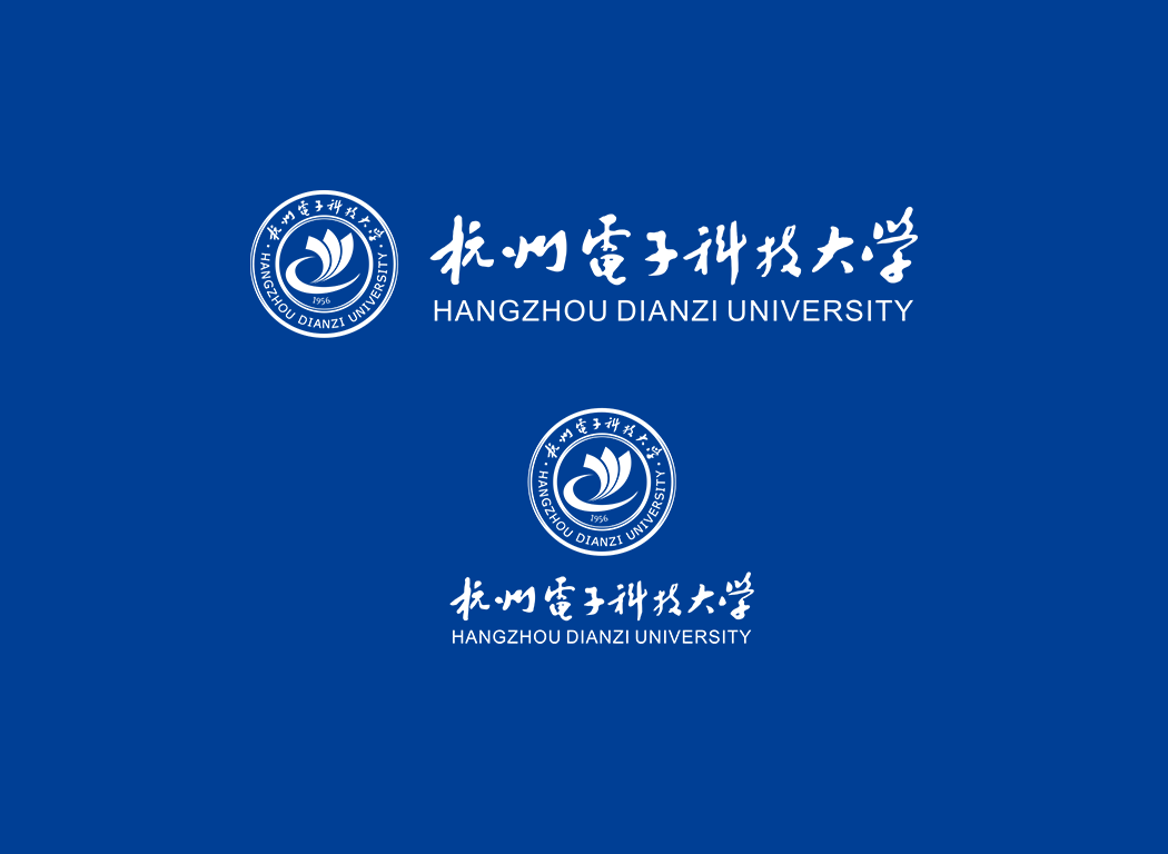 大学校徽系列：杭州电子科技大学标志矢量图