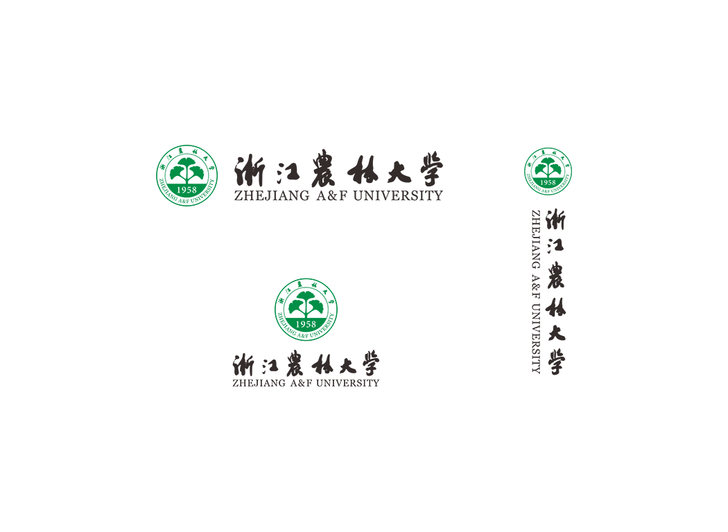 浙江农林大学校徽标志矢量图