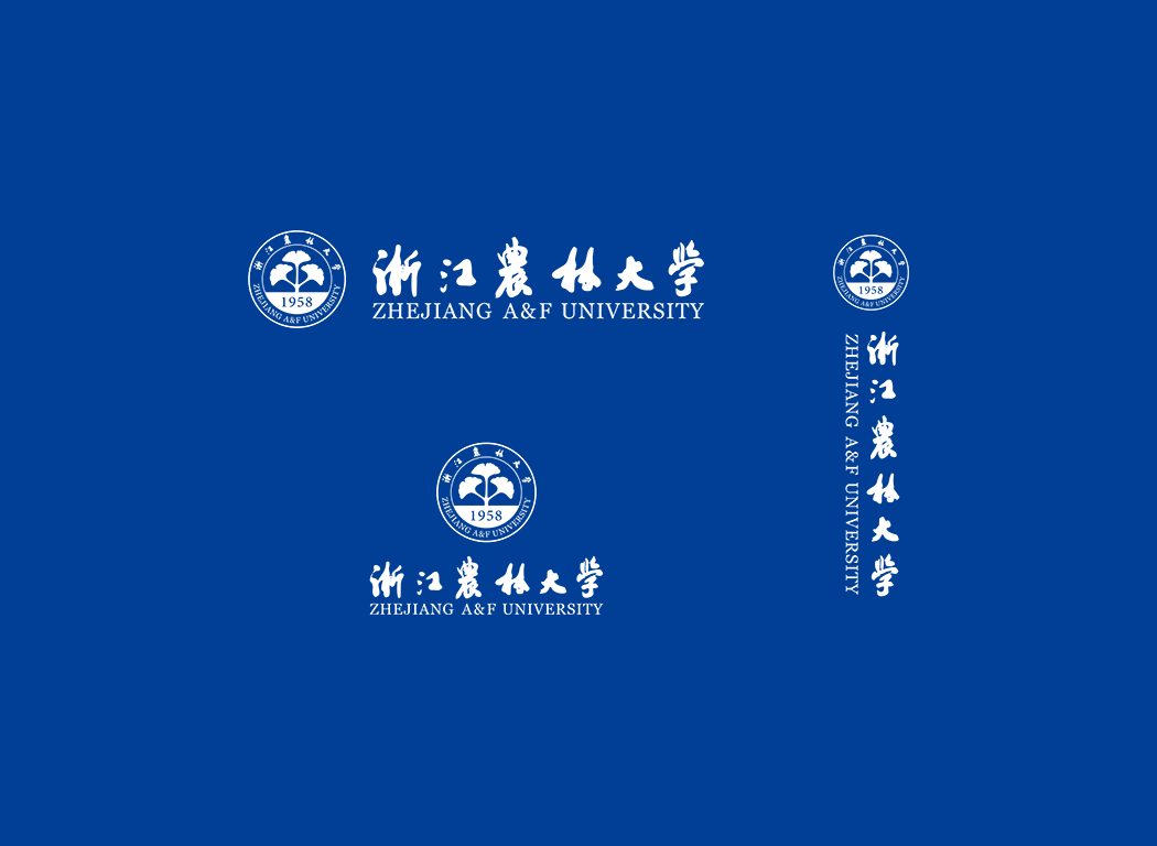 浙江农林大学校徽标志矢量图