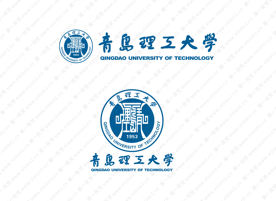 青岛理工大学校徽标志矢量图