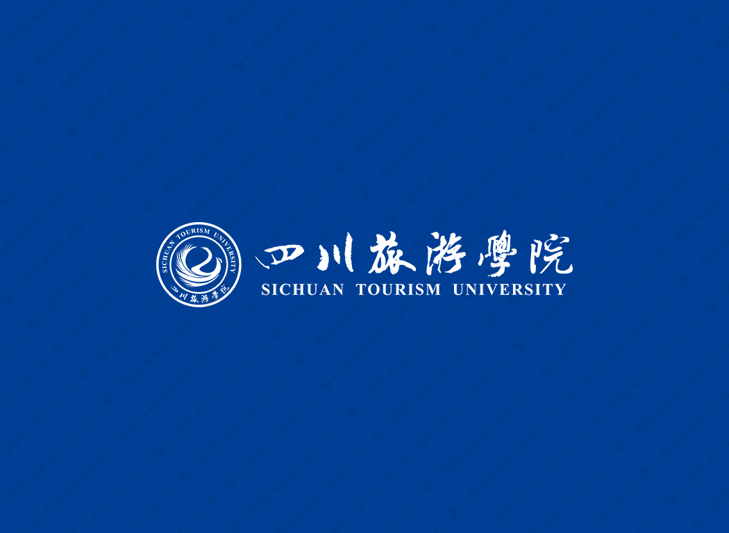 四川旅游学院校徽标志矢量图