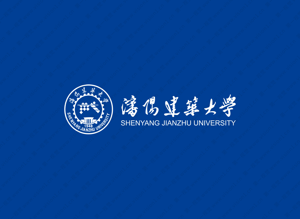沈阳建筑大学校徽标志矢量图
