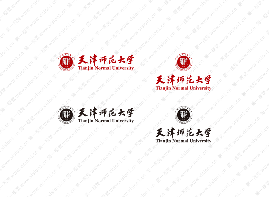 大学校徽系列:天津师范大学标志矢量图