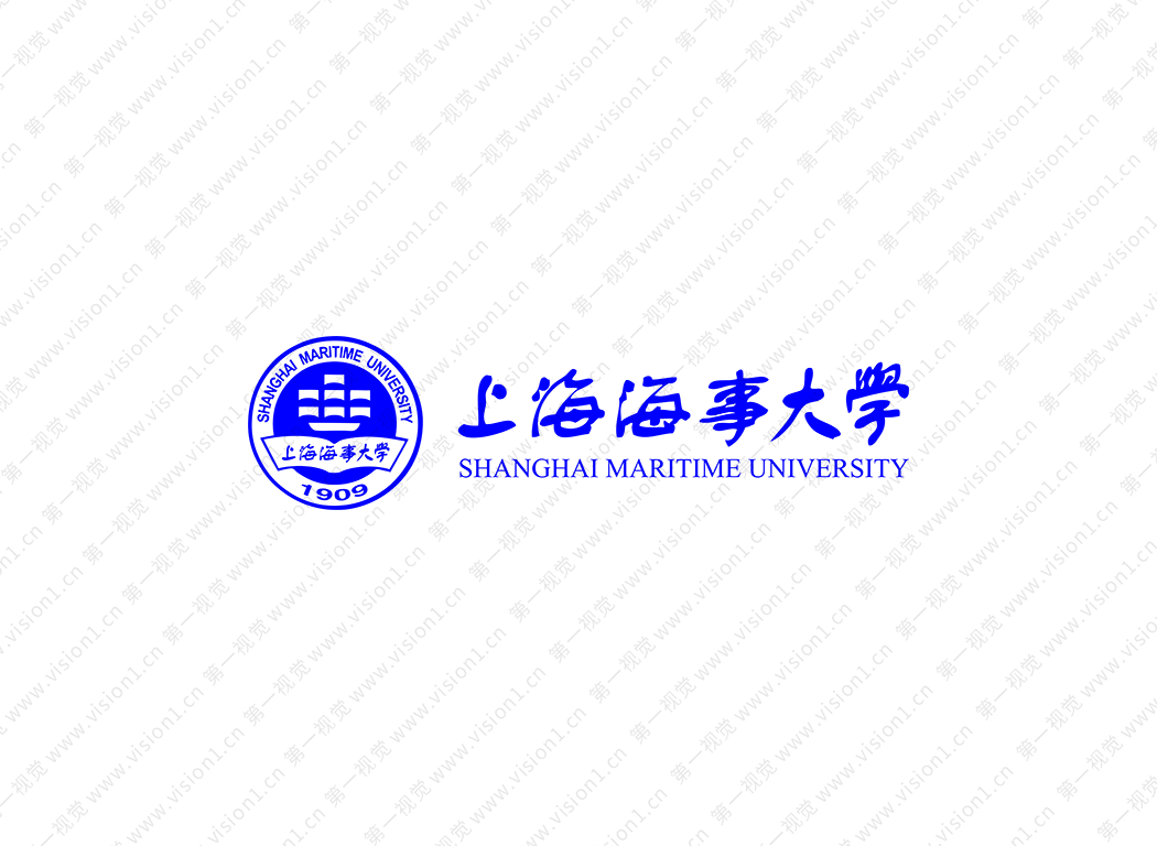 上海海事大学校徽标志矢量图