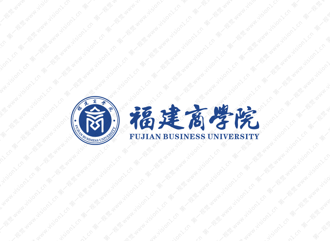 福建商学院校徽标志矢量图