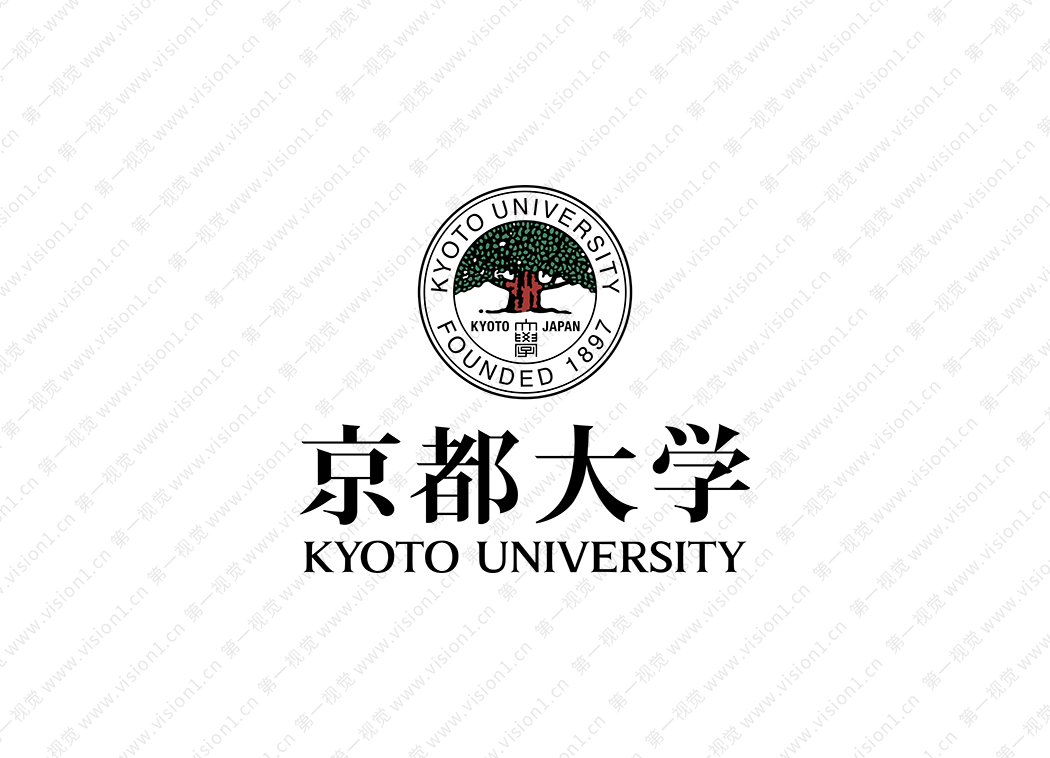 大学校徽系列：京都大学标志矢量图