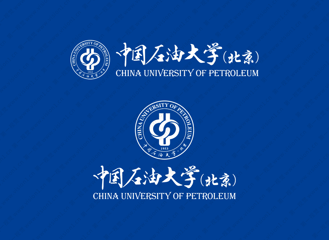 中国石油大学(北京)校徽标志矢量图