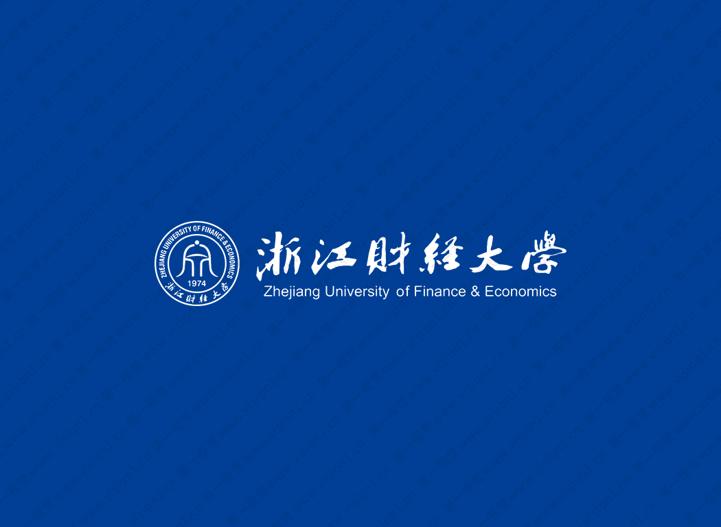 浙江财经大学校徽标志矢量图
