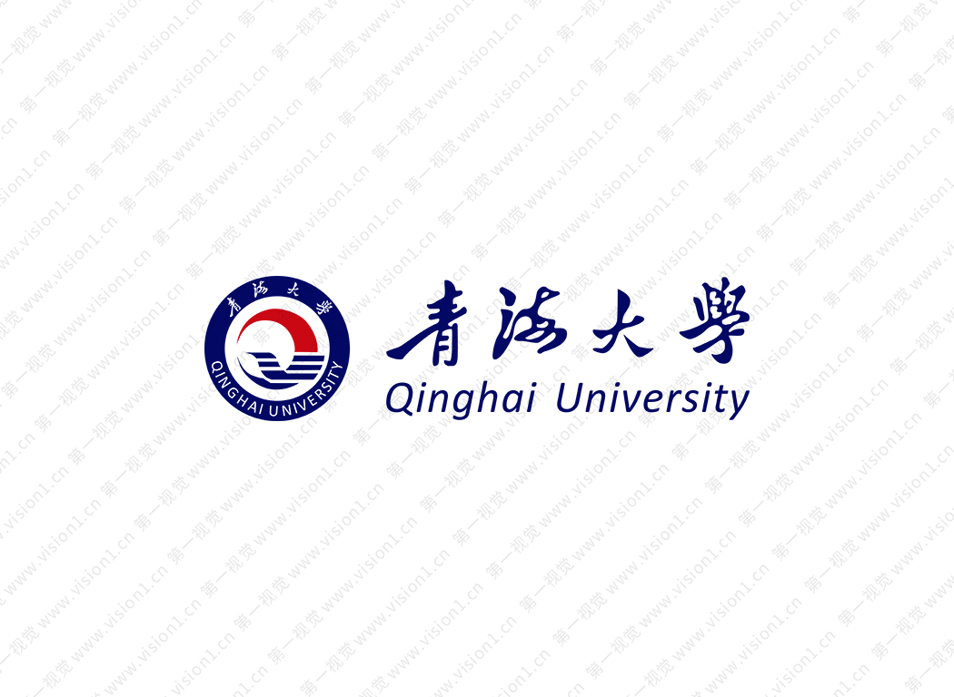 大学校徽系列：青海大学标志矢量图