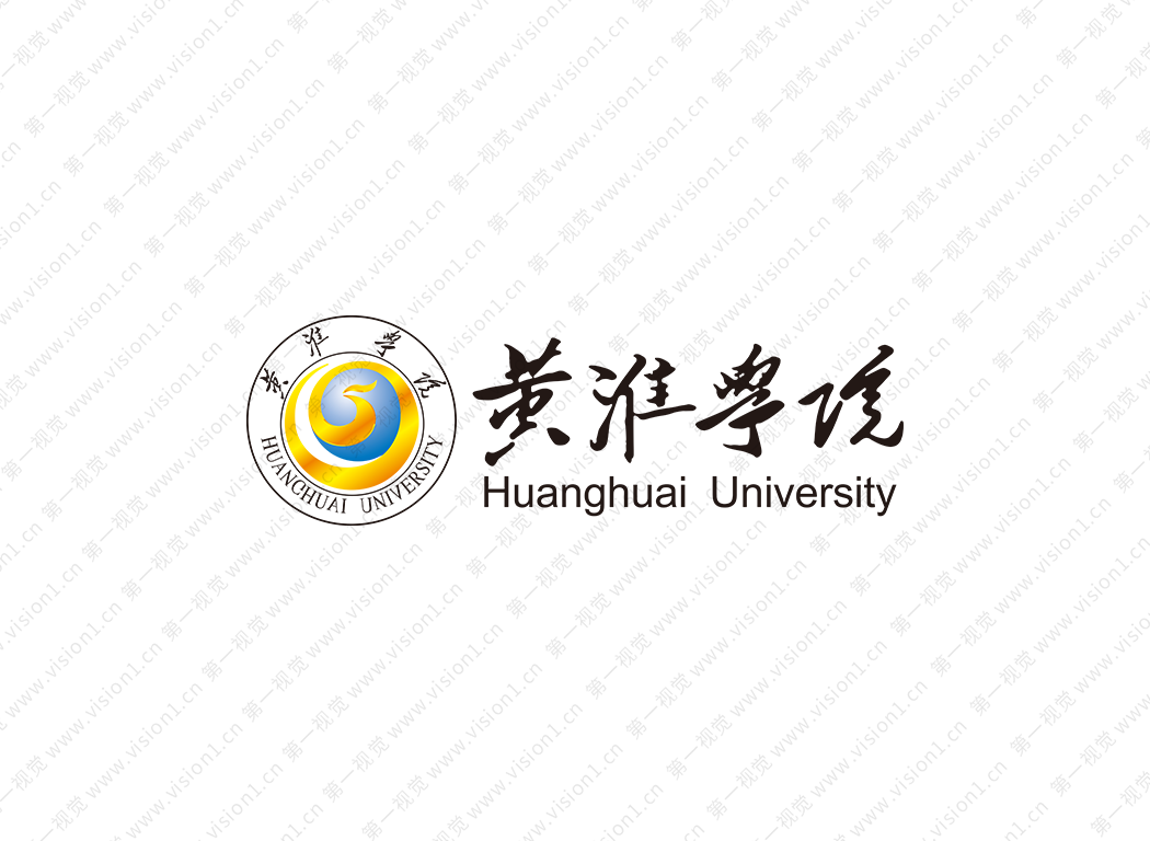 黄淮学院校徽标志矢量图