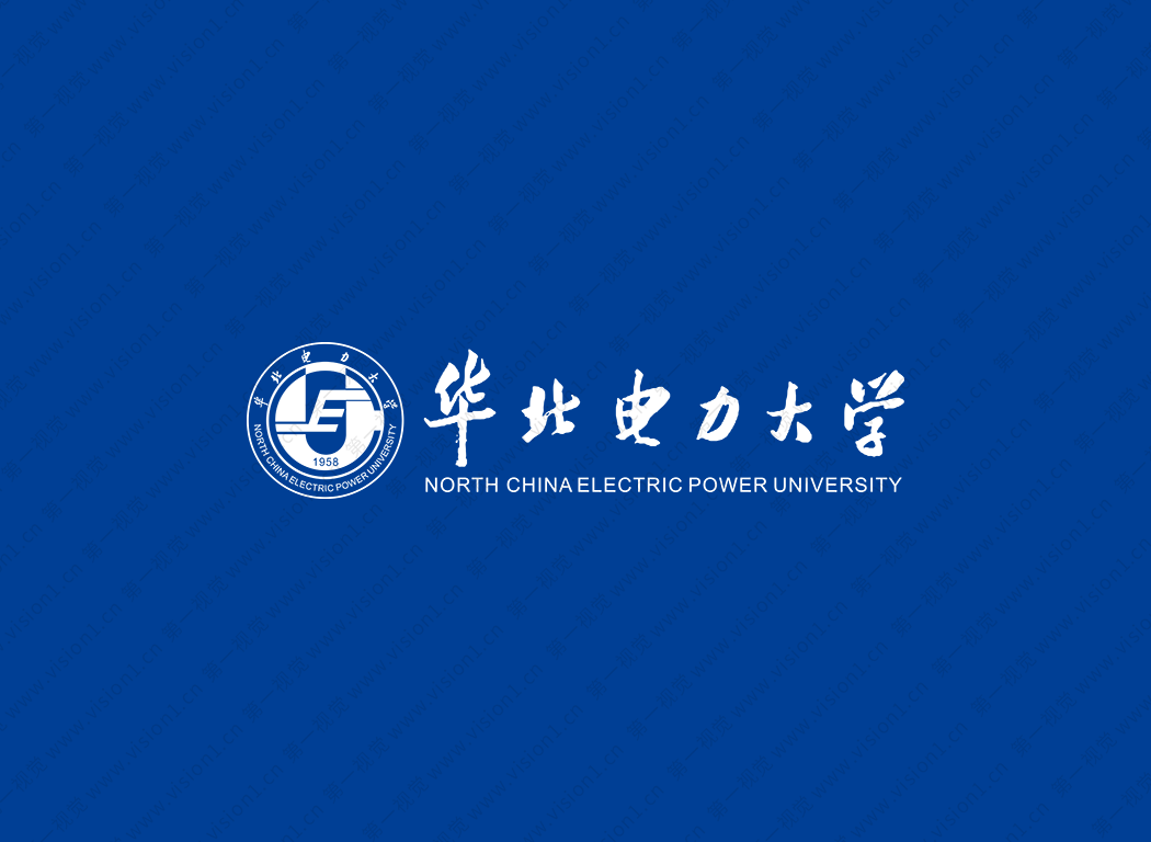 华北电力大学校徽标志矢量图