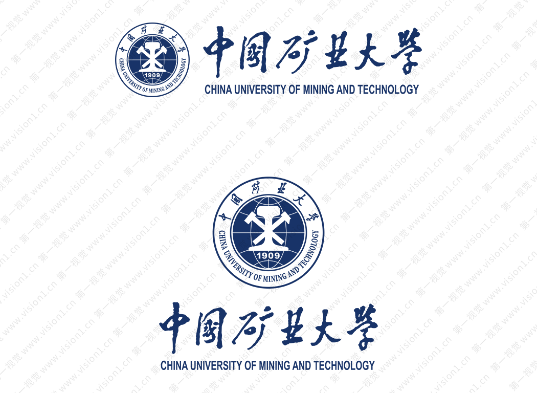 中国矿业大学校徽标志矢量图