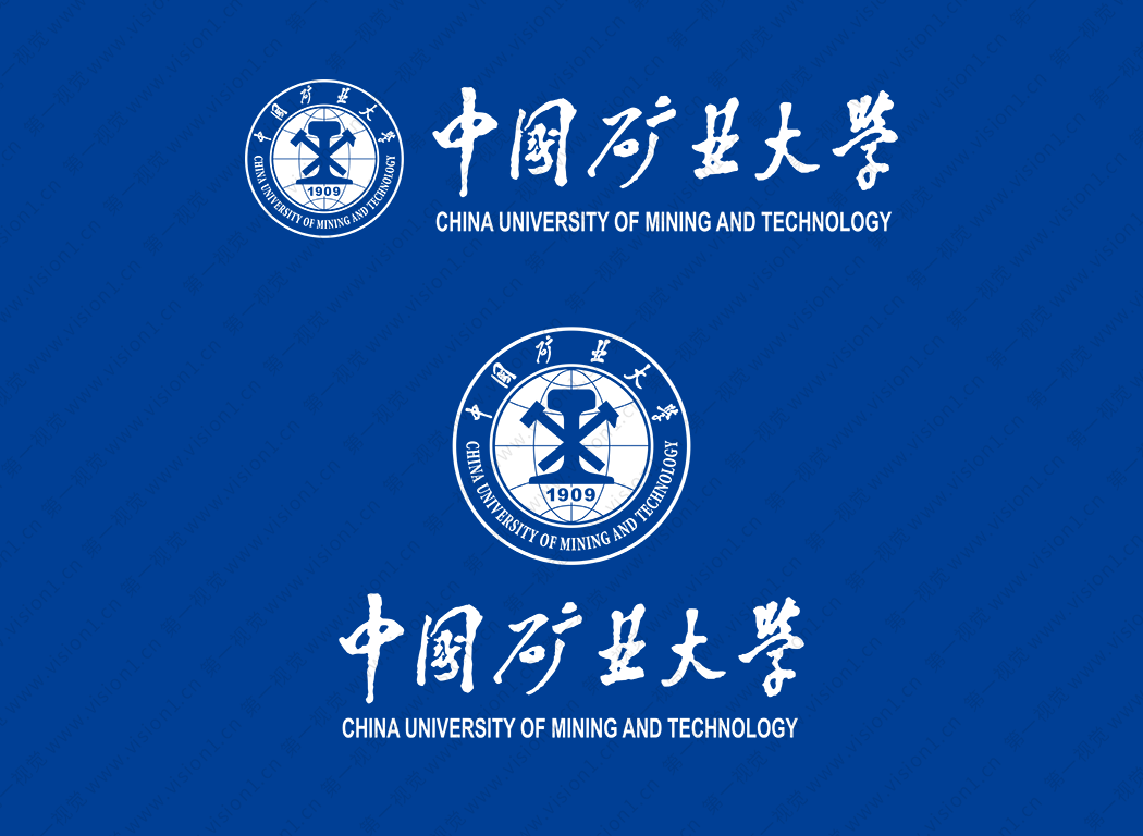 中国矿业大学校徽标志矢量图