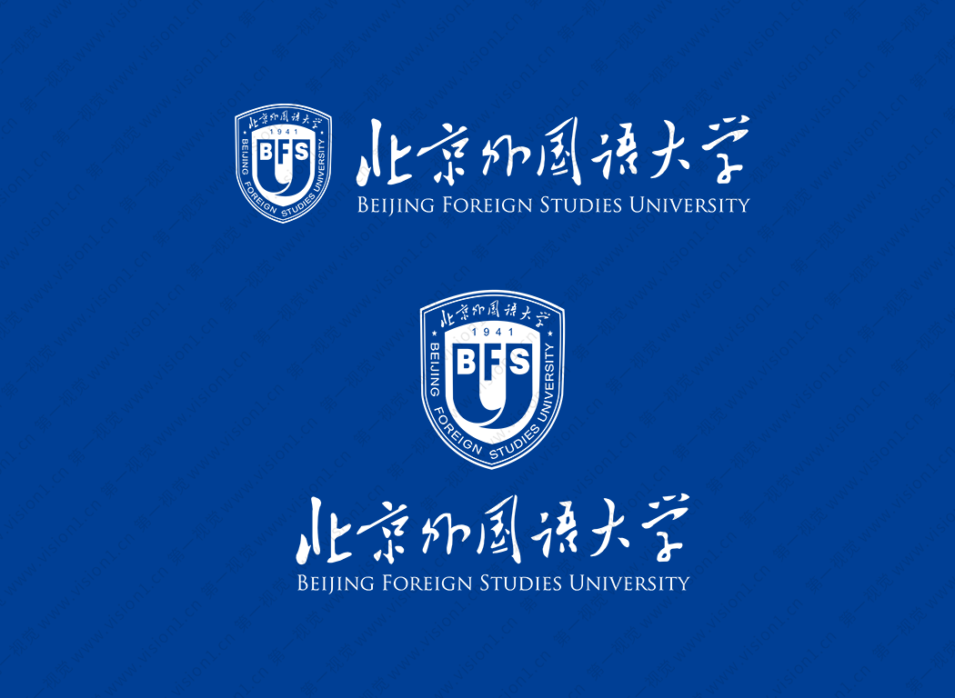 大学校徽系列:北京外国语大学标志矢量图