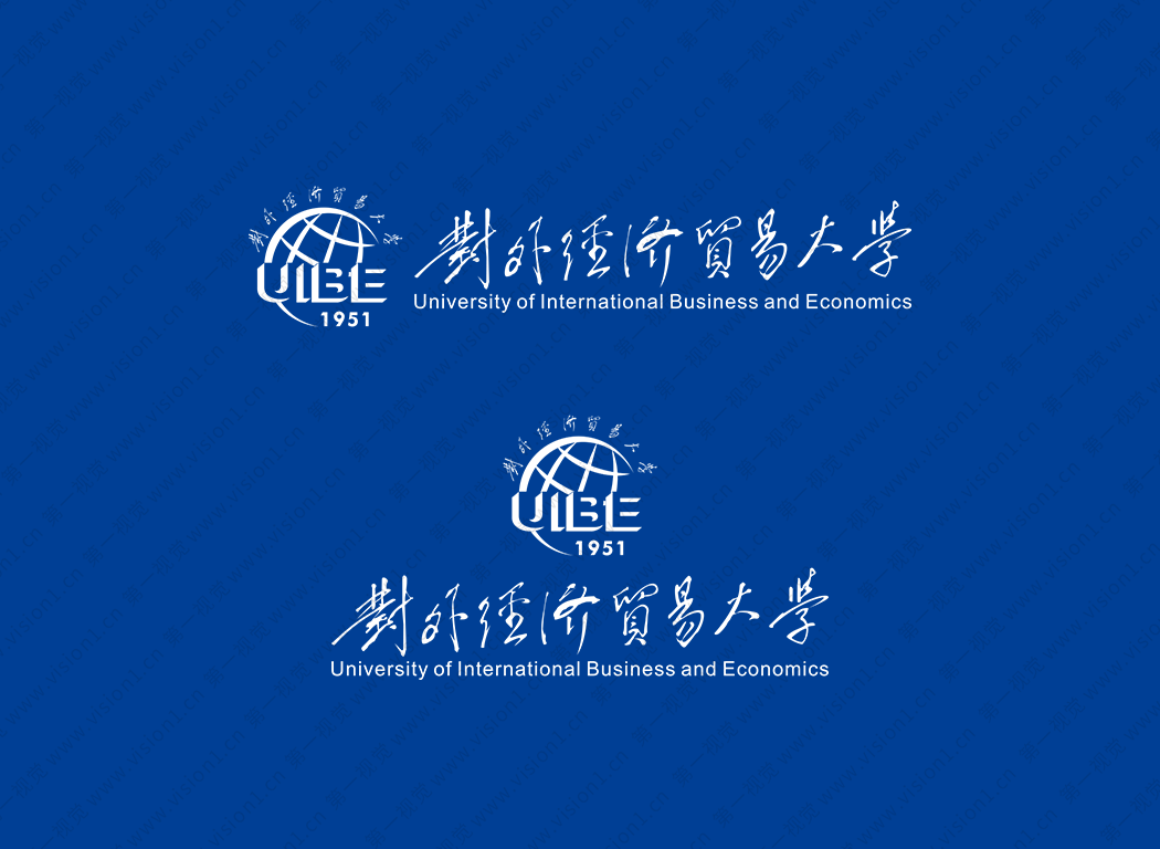 大学校徽系列:对外经济贸易大学标志矢量图