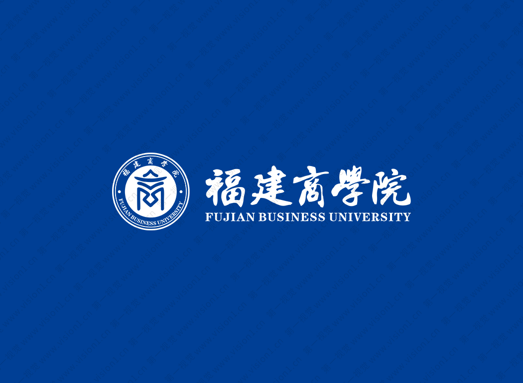 福建商学院校徽标志矢量图