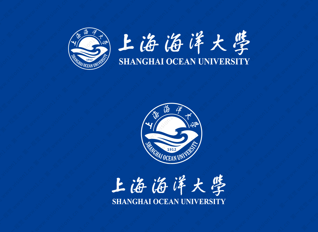 上海海洋大学校徽标志矢量图