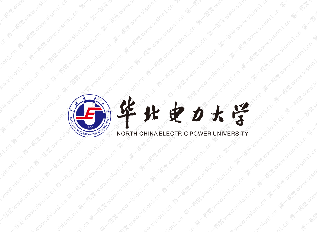 华北电力大学校徽标志矢量图
