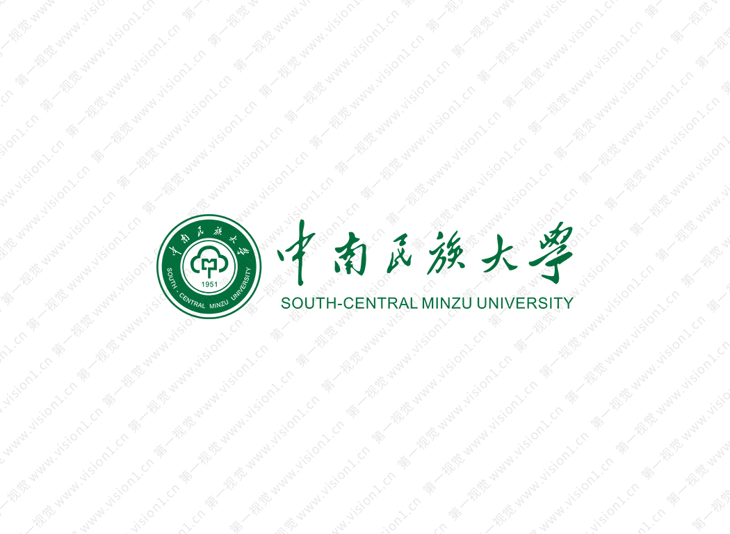 中南民族大学校徽标志矢量图