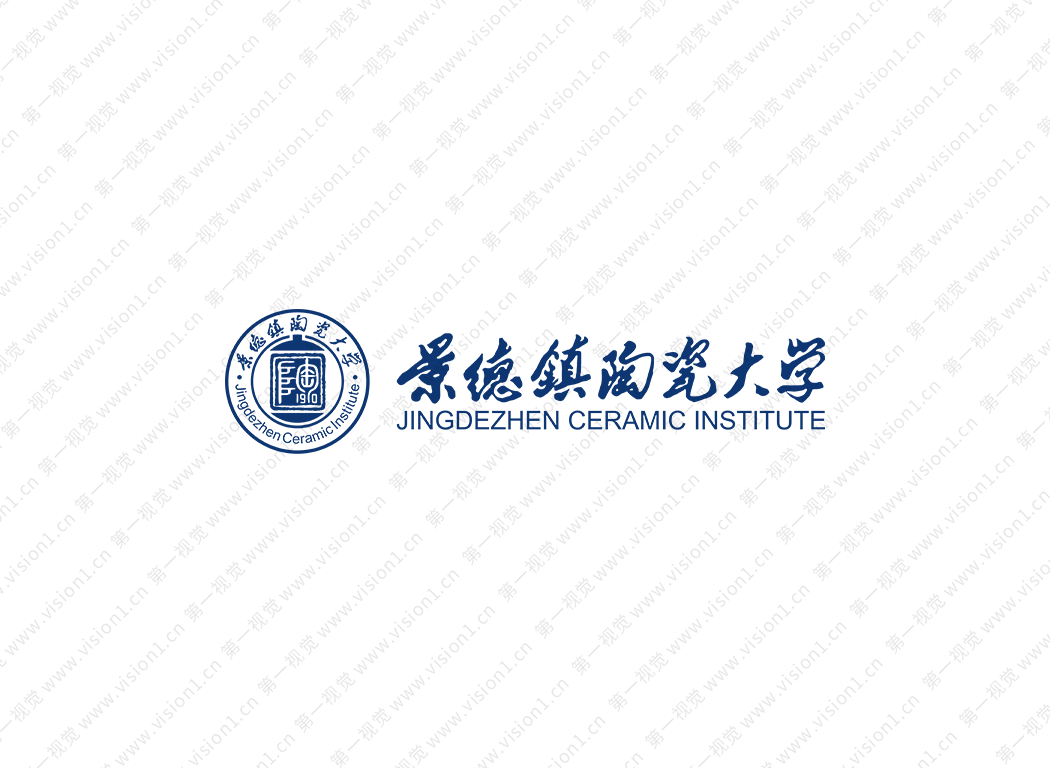 景德镇陶瓷大学校徽标志矢量图