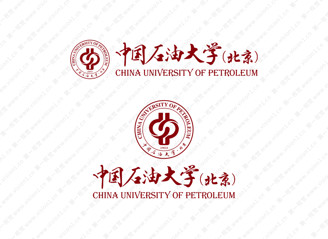 中国石油大学(北京)校徽标志矢量图