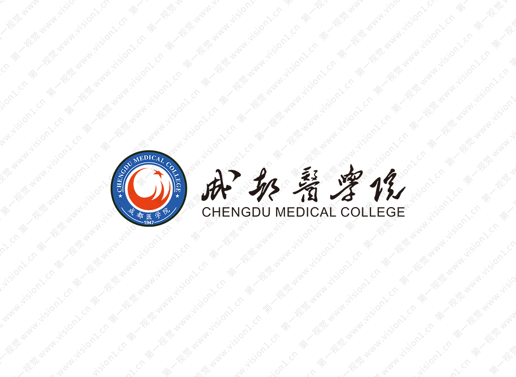 成都医学院校徽标志矢量图