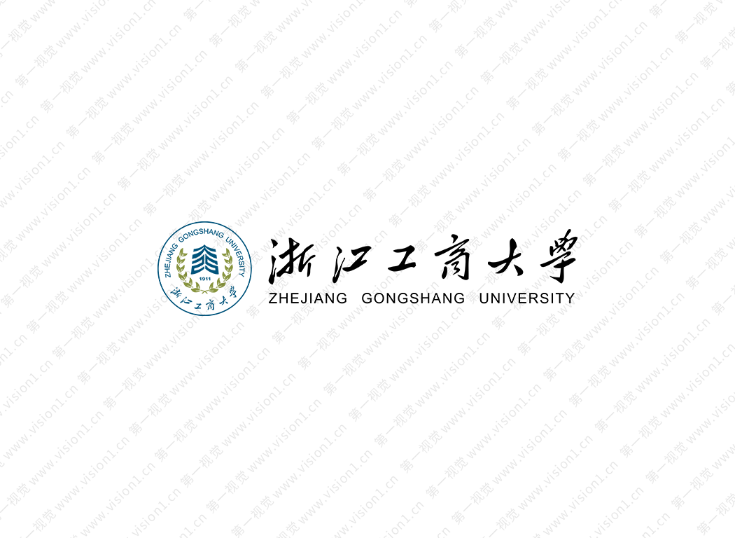 浙江工商大学校徽标志矢量图