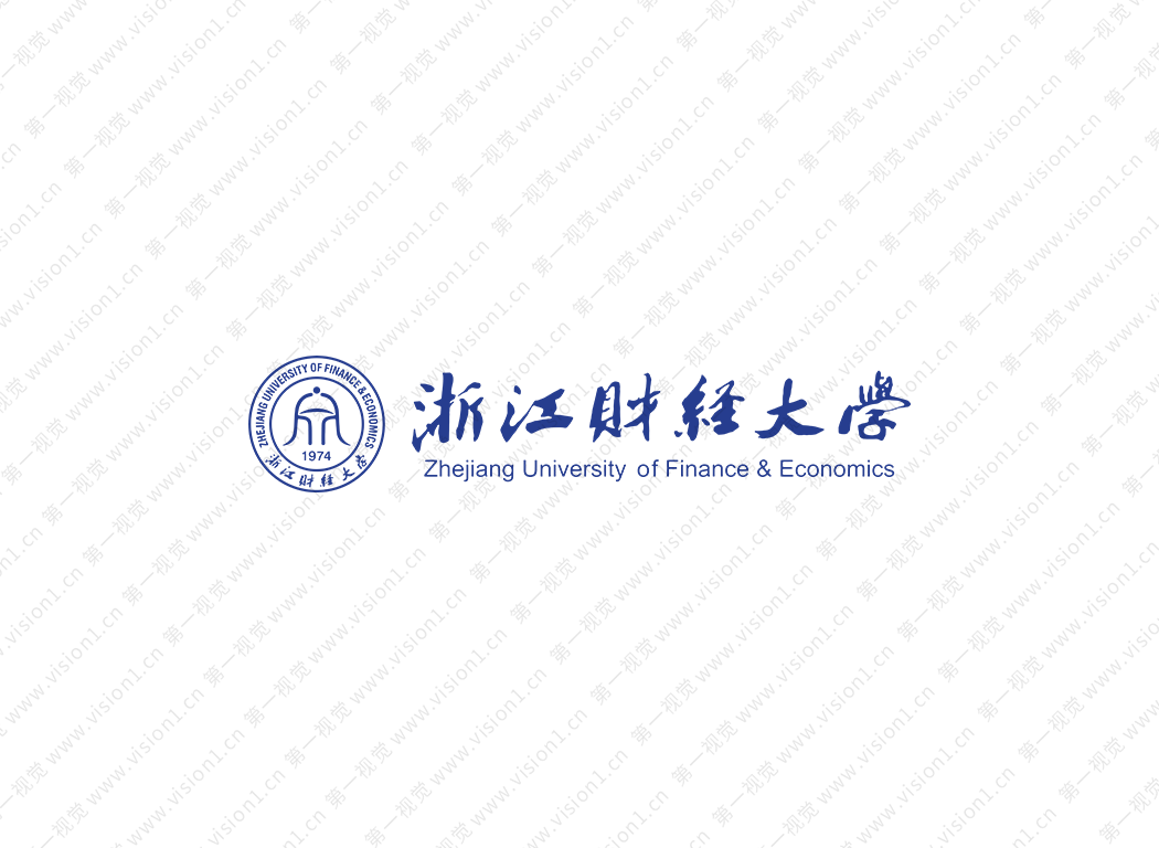 浙江财经大学校徽标志矢量图