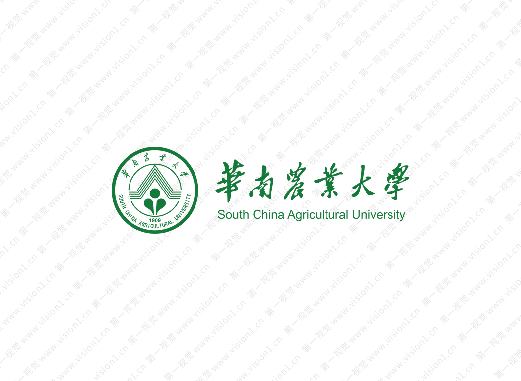 华南农业大学校徽标志矢量图