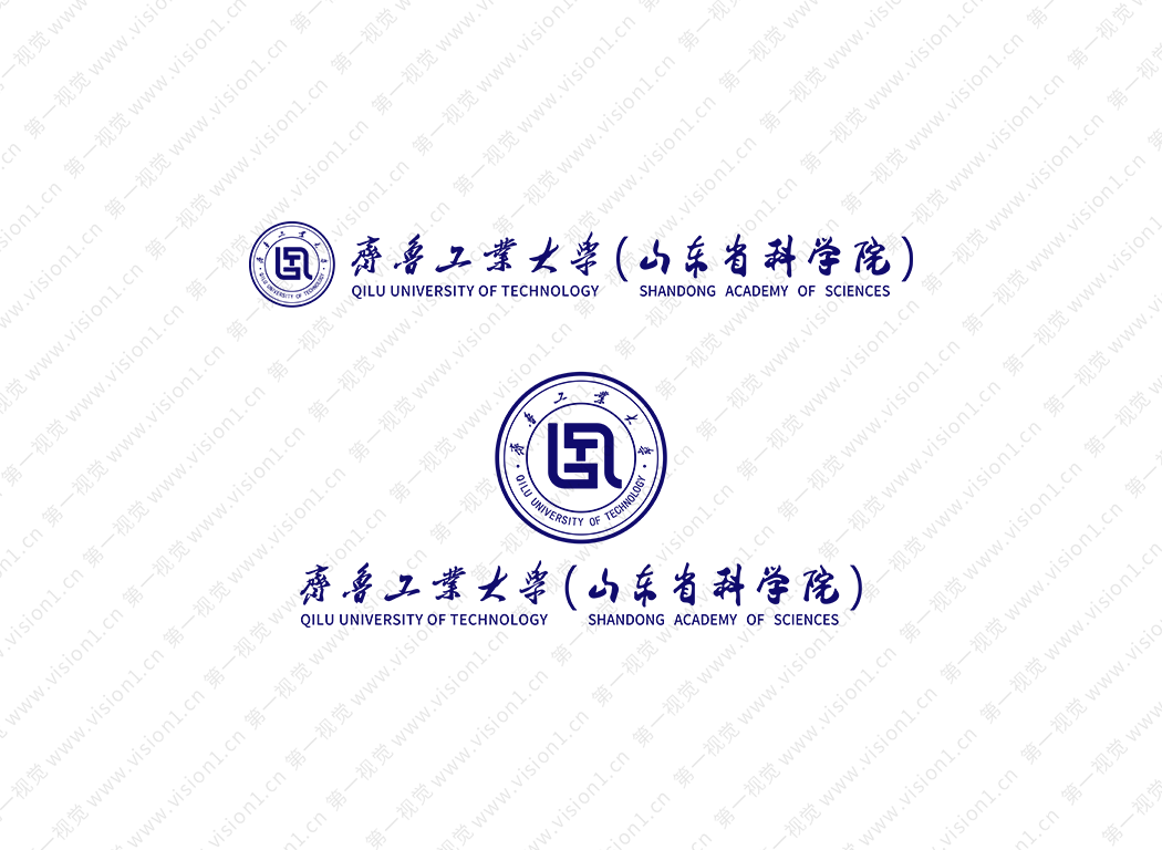 齐鲁工业大学校徽标志矢量图