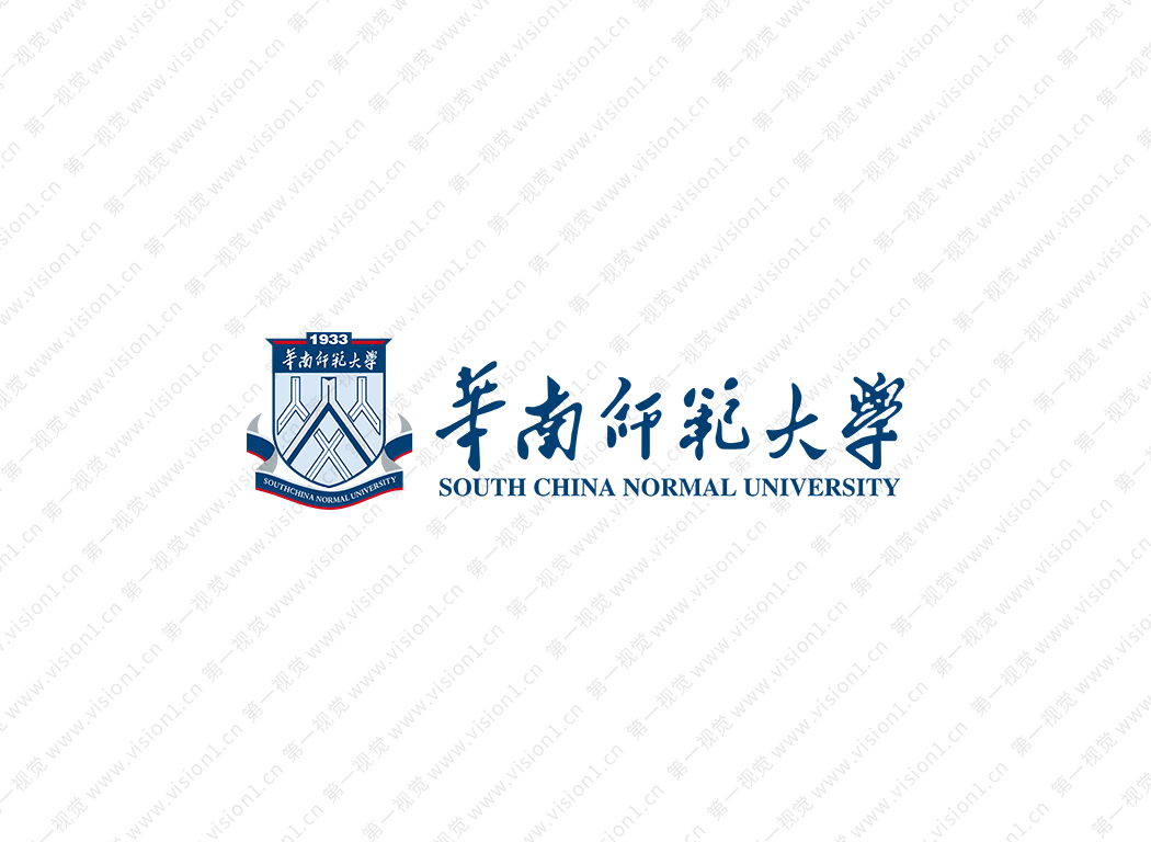 大学校徽系列:华南师范大学标志矢量图