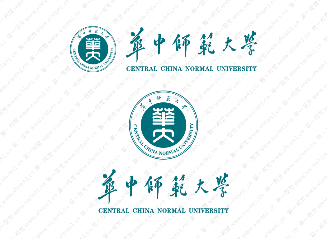 大学校徽系列:华中师范大学标志矢量图
