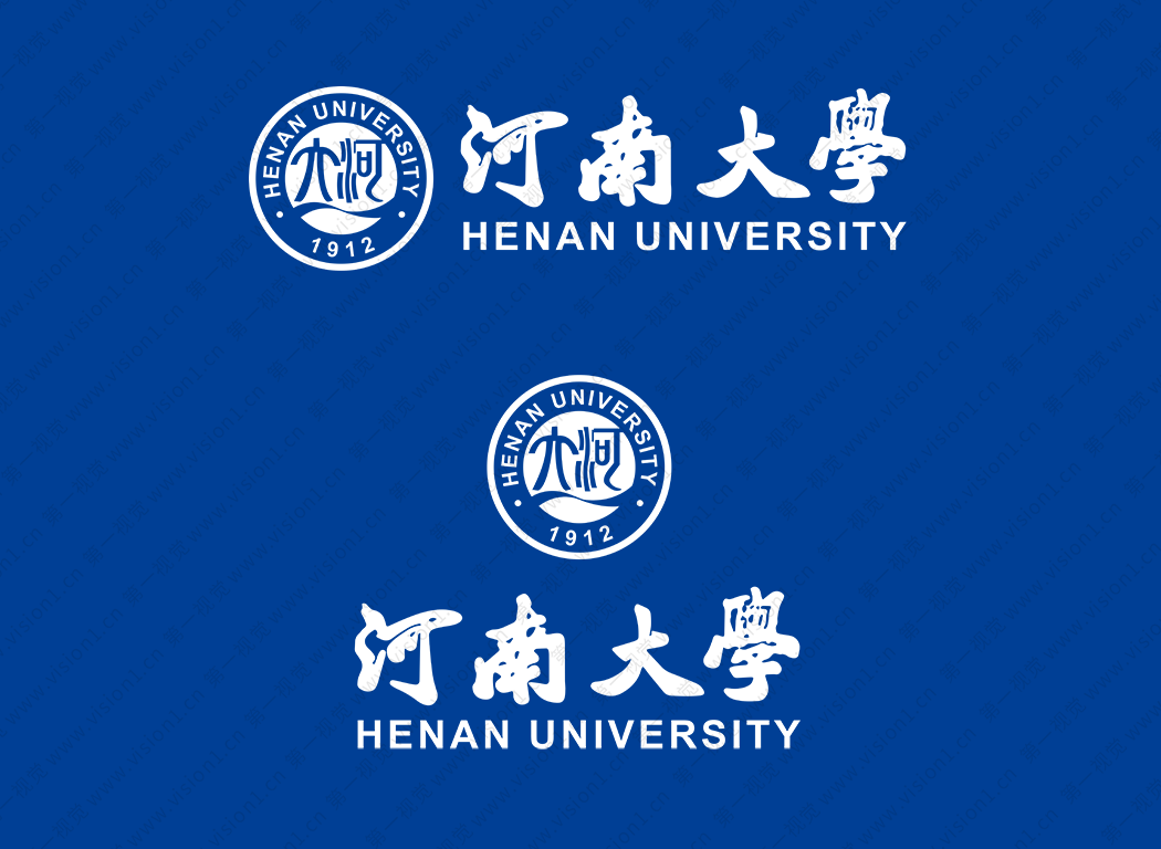 大学校徽系列:河南大学标志矢量图