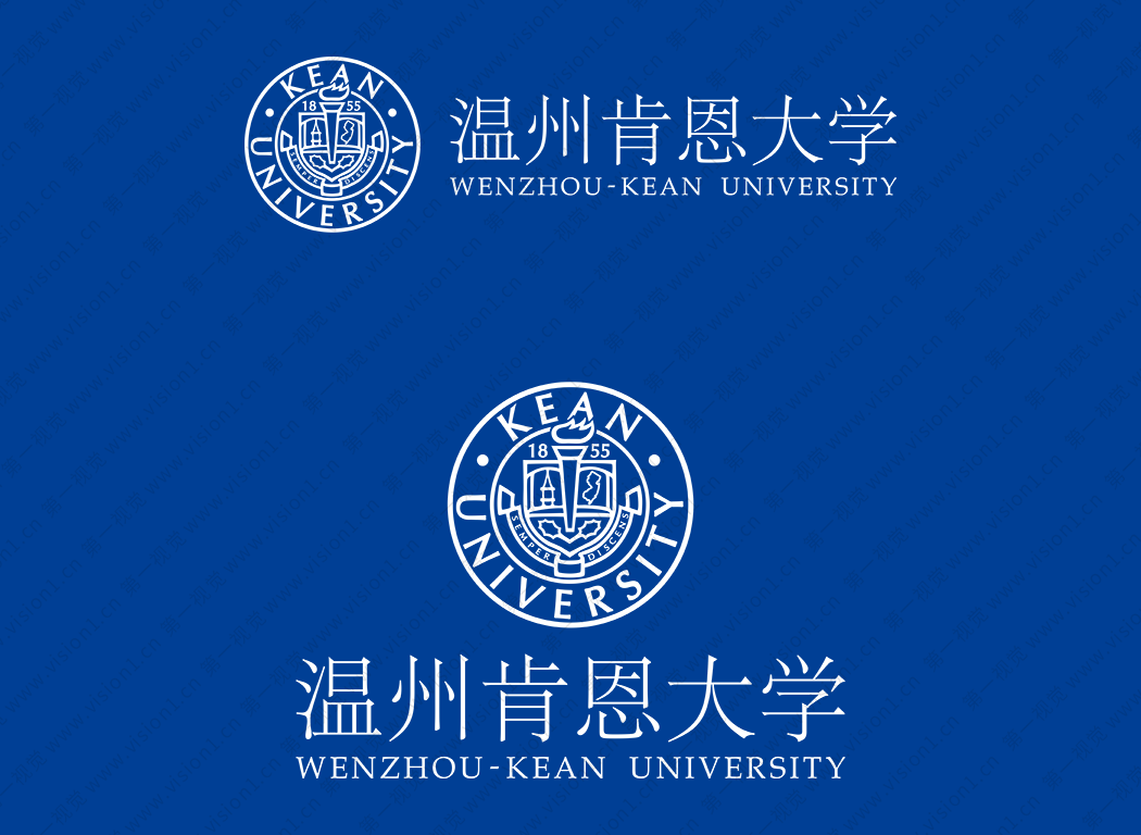 温州肯恩大学校徽标志矢量图