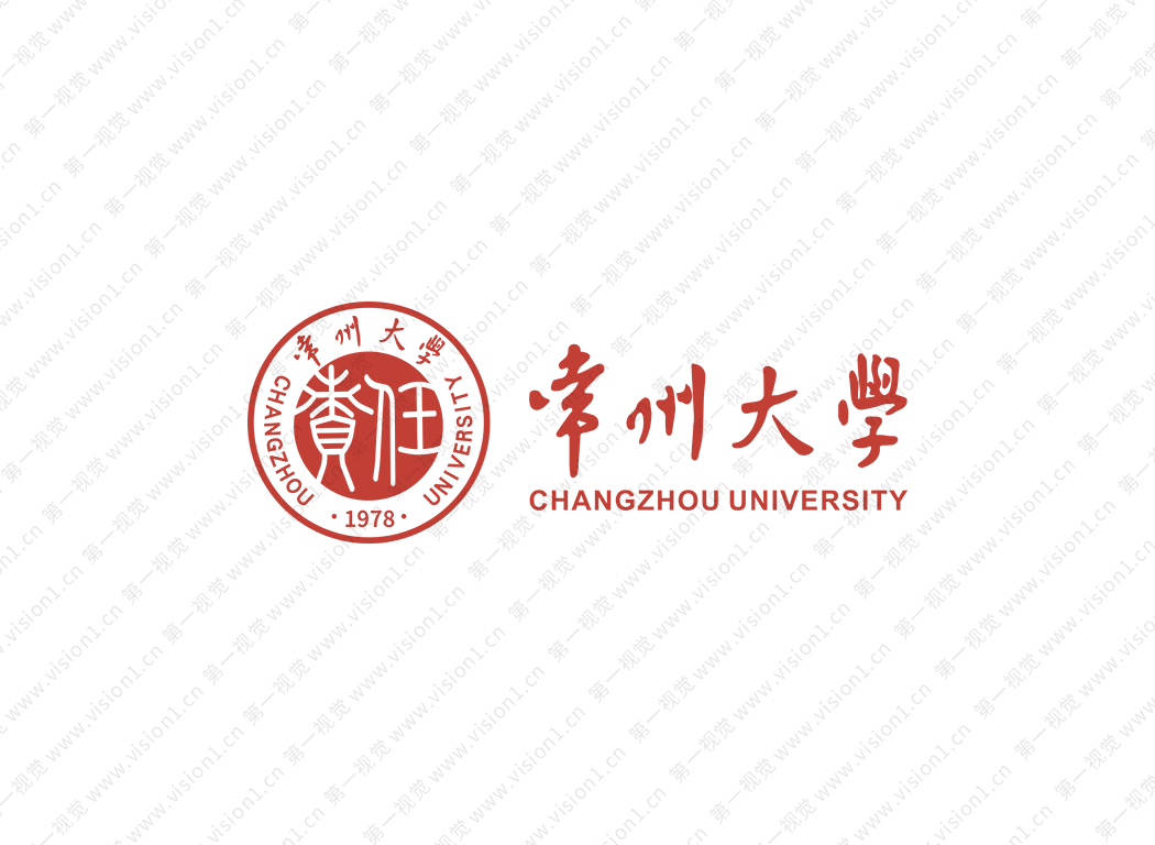 大学校徽系列: 常州大学标志矢量图