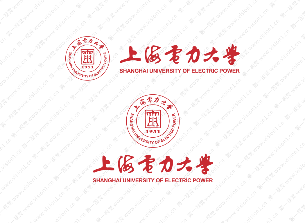 上海电力大学logo标志矢量图