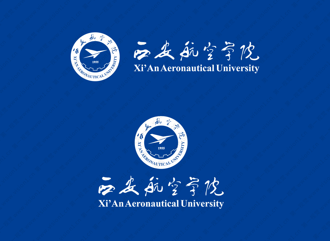 西安航空学院校徽logo矢量图