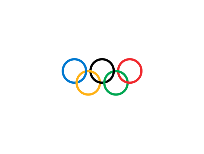 奥林匹克五环会徽标志矢量图