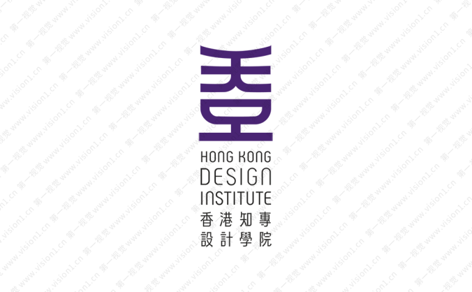 大学校徽系列:香港知专设计学院标志矢量图