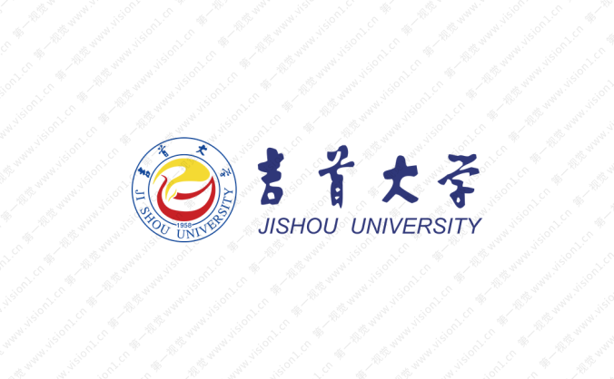吉首大学校徽标志矢量图