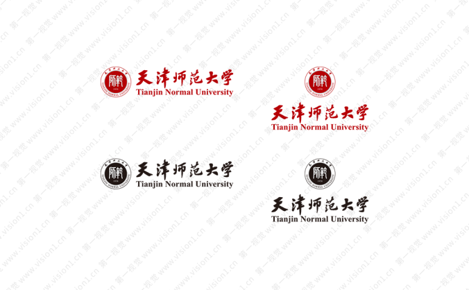 大学校徽系列:天津师范大学标志矢量图