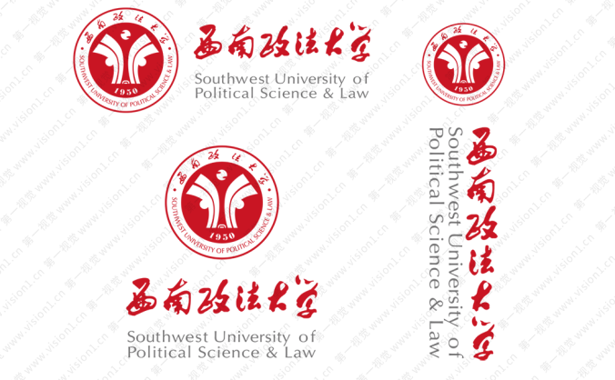 西南政法大学校徽标志矢量图