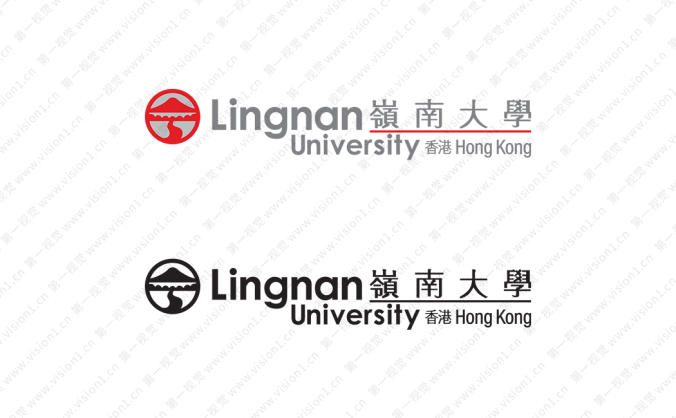 大学校徽系列：岭南大学标志矢量图