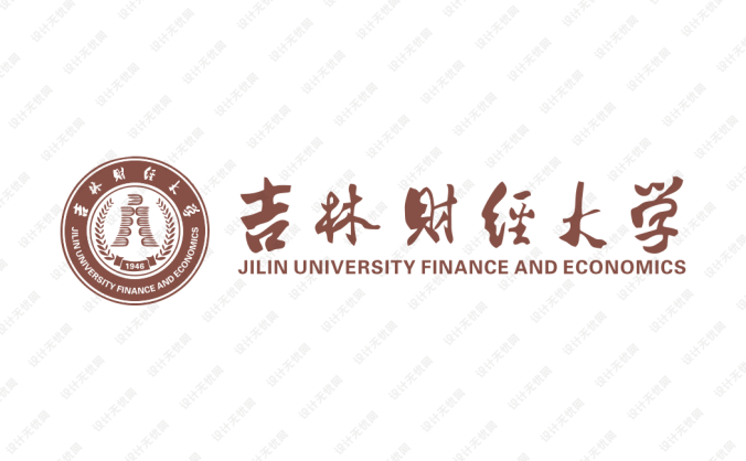 吉林财经大学校徽标志矢量图