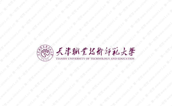 天津职业技术师范大学校徽标志矢量图
