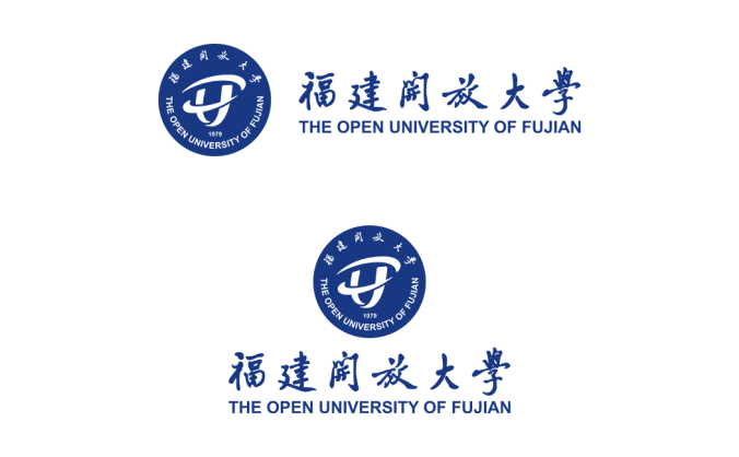 福建开放大学logo标志矢量图
