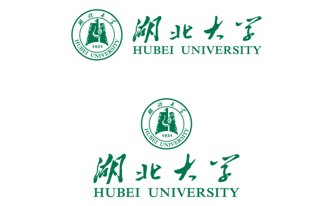 湖北大学校徽标志矢量图