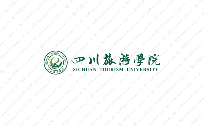 四川旅游学院校徽标志矢量图