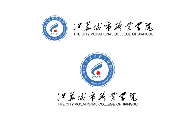 江苏城市职业学院校徽标志矢量图