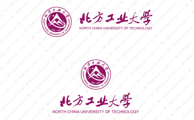 大学校徽系列:北方工业大学标志矢量图